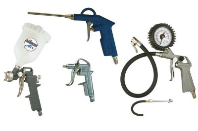 Набор пневмоинструментов Aiken MWC 200/092-5 (5 позиций, краскопульт, шланги, пистолеты продувочные)