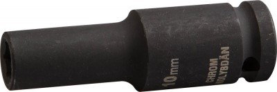 Торцовая головка KRAFTOOL INDUSTRIE QUALITAT ударная, удлиненная (1/2), FLANK, Cr-Mo, фосфатированная, 10 мм 27942-10_z01