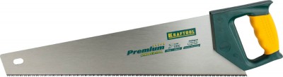 Ножовка KRAFTOOL PRO PREMIUM, универс, закален зуб, двухкомп пластик ручка, для ламинир панелей и ДСП, 7 TPI, 450мм