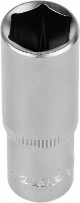 Головка торцовая ЗУБР МАСТЕР (1/4), удлиненная, Cr-V, FLANK, хроматированное покрытие, 10мм