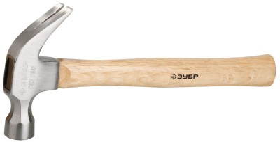 Молоток-гвоздодер ЗУБР кованый, с деревянной рукояткой, 560г