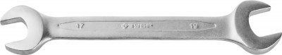 Ключ ЗУБР ПРОФИ гаечный рожковый, Cr-V сталь, хромированный, 17х19мм