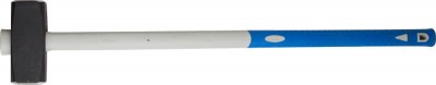 Кувалда ЗУБР ЭКСПЕРТ кованая с обратной двухкомпонентной фиберглассовой рукояткой и защитной резиновой манжетой, 6,0кг