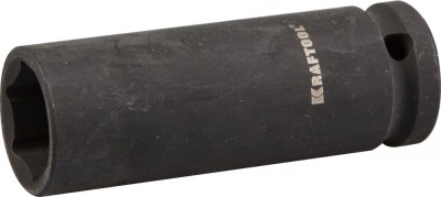 Торцовая головка KRAFTOOL INDUSTRIE QUALITAT ударная, удлиненная (1/2), FLANK, Cr-Mo, фосфатированная, 19 мм 27942-19_z01