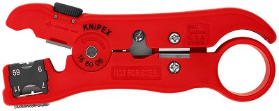 16 60 06 SB Инструмент для удаления изоляции с коаксиального и дата-кабеля Knipex