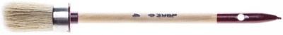 Кисть круглая ЗУБР УНИВЕРСАЛ - МАСТЕР, светлая щетина, деревянная ручка, №4, 25мм