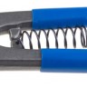 Ножницы по металлу цельнокованые ЗУБР 220мм, изогнутые левые, усиленные, твердость HRC 58-61