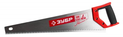 Ножовка по дереву (пила) ЗУБР МОЛНИЯ-5 500 мм, 5 TPI, прямой крупный зуб, быстрый рез поперек волокон, для крупных и средних заготовок