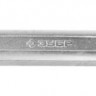 Ключ ЗУБР ПРОФИ гаечный накидной изогнутый, Cr-V сталь, хромированный, 24х27мм