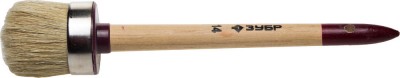 Кисть круглая ЗУБР УНИВЕРСАЛ - МАСТЕР, светлая щетина, деревянная ручка, №14, 50мм