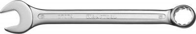 Ключ KRAFTOOL EXPERT гаечный комбинированный, Cr-V сталь, хромированный, 19мм