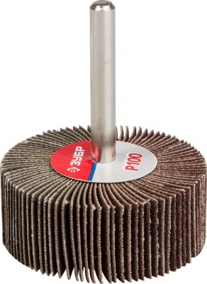 Круг шлифовальный ЗУБР МАСТЕР веерный лепестковый, на шпильке, тип КЛО, зерно-электрокорунд нормальный, P100, 20х50мм