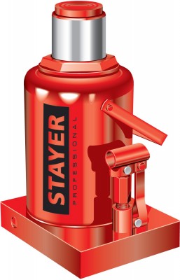 Домкрат гидравлический бутылочный "RED FORCE", 50т, 300-480 мм, STAYER 43160-50