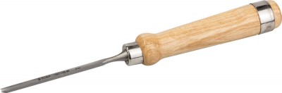 Стамеска-долото ЗУБР ЭКСПЕРТ полукруглая с деревянной ручкой, хромованадиевая сталь, 6мм