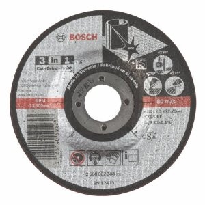 Круг отрезной 3 в 1 для УШМ по металлу (115х2,5х22,23 мм) Bosch 2608602388