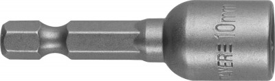 Бита STAYER PROFI с торцовой головкой, Нат-драйвер, магнитная, тип хвостовика - E 1/4, длина 48 мм, 10мм, 1шт