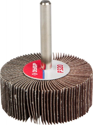 Круг шлифовальный ЗУБР МАСТЕР веерный лепестковый, на шпильке, тип КЛО, зерно-электрокорунд нормальный, P320, 20х50мм