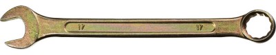 Ключ комбинированный гаечный DEXX, желтый цинк, 17 мм
