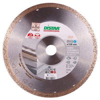 Алмазный диск Distar 1A1R 230x1,6x10x25,4 Hard ceramics Advanced 11120528017