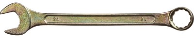 Ключ комбинированный гаечный DEXX, желтый цинк, 24 мм