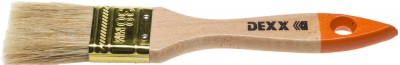 Кисть флейцевая DEXX ПРАКТИК , деревянная ручка, натуральная щетина, индивидуальная упаковка, 38мм