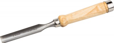Стамеска-долото ЗУБР ЭКСПЕРТ полукруглая с деревянной ручкой, хромованадиевая сталь, 20мм