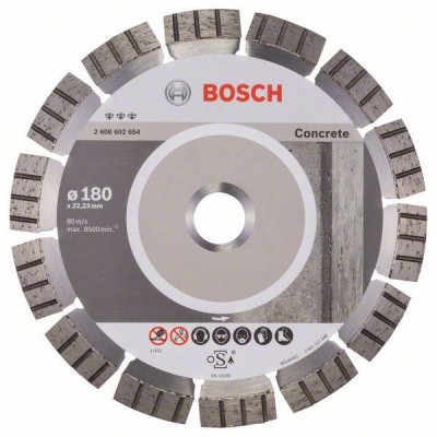 Диск алмазный Bosch Best for Concrete,ф180х22.23х2.4мм,для бетона