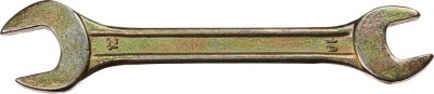 Ключ рожковый гаечный DEXX, желтый цинк, 10х12мм