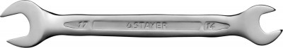 Ключ STAYER PROFI гаечный рожковый, Cr-V сталь, хромированный, 14х17мм