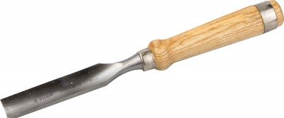 Стамеска-долото ЗУБР ЭКСПЕРТ полукруглая с деревянной ручкой, хромованадиевая сталь, 25мм