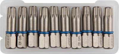 Биты ЗУБР ЭКСПЕРТ торсионные кованые, обточенные, хромомолибденовая сталь, тип хвостовика C 1/4, T30, 25мм, 10шт
