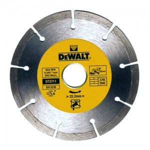 Диск алмазный сегментированный для УШМ по стройматериалам (125х22,2 мм) Dewalt DT 3711