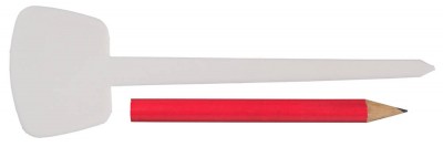 Набор меток-ориентиров GRINDA для засеянных грядок: 25 ярлыков (тип - Т) + карандаш, 125 мм