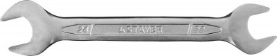 Ключ STAYER PROFI гаечный рожковый, Cr-V сталь, хромированный, 22х24мм