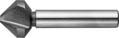Зенкер ЗУБР ЭКСПЕРТ конусный с 3-я реж. кромками, сталь P6M5, d 20,5х63мм, цилиндрич.хв. d 10мм, для раззенковки М10