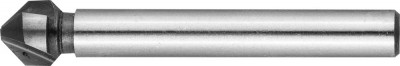 Зенкер ЗУБР ЭКСПЕРТ конусный с 3-я реж. кромками, сталь P6M5, d 6,3х45мм, цилиндрич.хв. d 5мм, для раззенковки М3