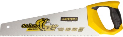 Ножовка STAYER PROFI COBRA GX900, трехгранный японский зуб, импульсная закалка, 2-х комп ручка, 9 TPI, 400мм