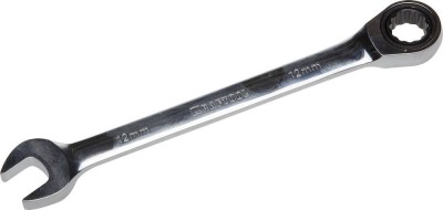 Ключ комбинированный KRAFTOOL трещоточный, Cr-V, зеркальное хромированное покрытие, 12мм 27230-12