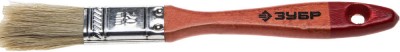 Кисть плоская ЗУБР УНИВЕРСАЛ-МАСТЕР, натуральная щетина, деревянная ручка, 20мм