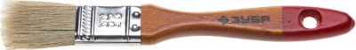Кисть плоская ЗУБР УНИВЕРСАЛ-МАСТЕР, натуральная щетина, деревянная ручка, 25мм