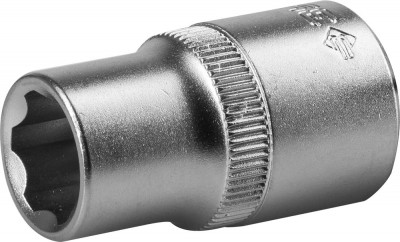 Торцовая головка ЗУБР МАСТЕР (1/2), Cr-V, SUPER LOCK, хроматированное покрытие, 14 мм