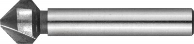 Зенкер ЗУБР ЭКСПЕРТ конусный с 3-я реж. кромками, сталь P6M5, d 12,4х56мм, цилиндрич.хв. d 8мм, для раззенковки М6