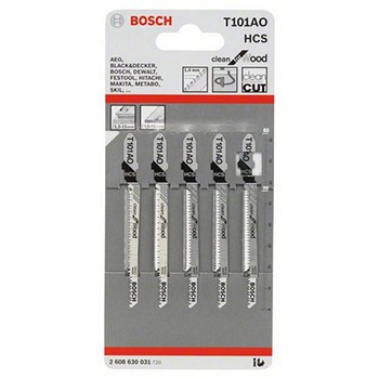 Полотно пильное для лобзика Bosch 3шт,Т101АО,HCS,561.4мм,рез-15мм,чистпропил
