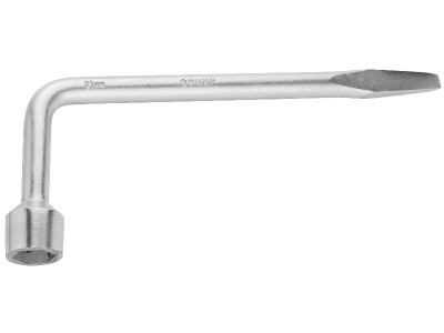 Ключ баллонный ЗУБР МАСТЕР L-образный, с монтажной лопаткой, 17мм