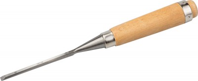 Стамеска-долото ЗУБР ЭКСПЕРТ с деревянной ручкой, хромованадиевая, 6мм
