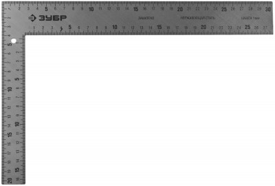Угольник ЗУБР ЭКСПЕРТ плотницкий цельнометаллический, гравированная шкала (шаг 1мм), 300х200мм