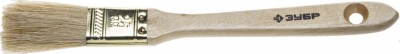 Кисть плоская ЗУБР УНИВЕРСАЛ-ЭКСПЕРТ, натуральная щетина, деревянная ручка, 25мм