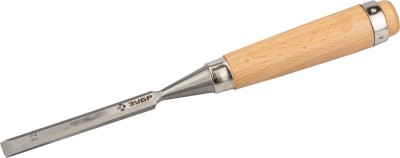 Стамеска-долото ЗУБР ЭКСПЕРТ с деревянной ручкой, хромованадиевая, 12мм