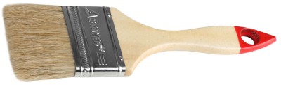 Кисть плоская STAYER UNIVERSAL-STANDARD, светлая натуральная щетина, деревянная ручка, 63мм