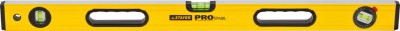 Уровень STAYER PROFI PROSTABIL профессион коробчатый, усилен, 2 фрезер поверхн, 3 ампулы (1 поворотная), ручки, 80 см